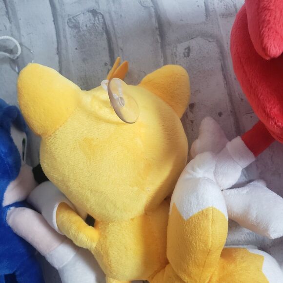 Bundle 3 Soft Sonic the Hedgehog Tails Knuckles Plush Toy Figures - Picture 2 of 3